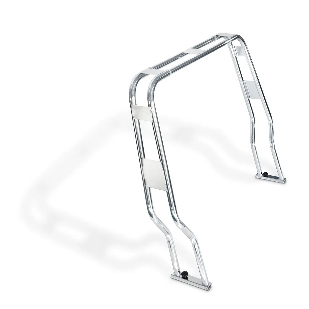 Mirror-polished stainless steel roll bar for RIB